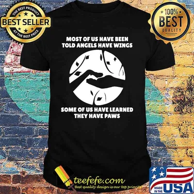 Most of us have been told angels have wings some of us have learned they have paws shirt