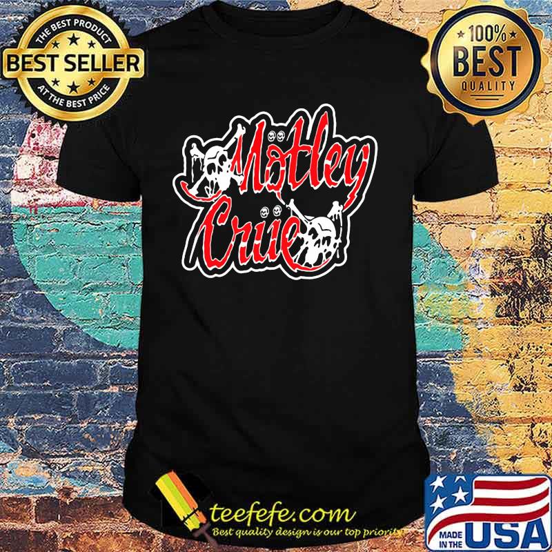Motley crue band skulls shirt