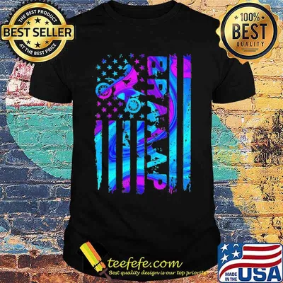 Motocross braap american flag happy independence day shirt