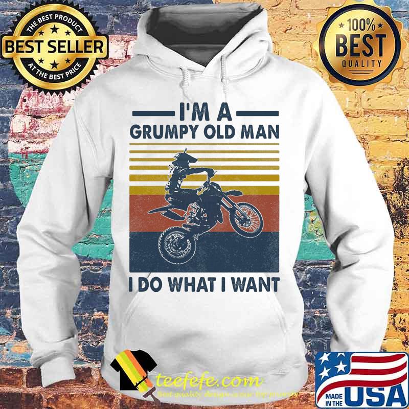 Motocross i'm a grumpy old man i do what i want line vintage retro s Hoodie Motocross i'm a grumpy old man i do what i want line vintage retro s Hoodie