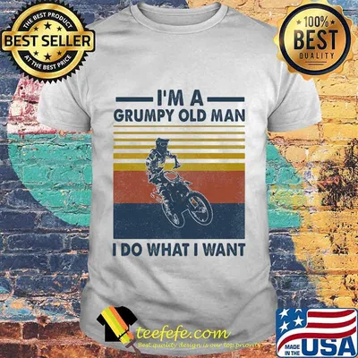Motocross i'm a grumpy old man i do what i want vintage retro line shirt