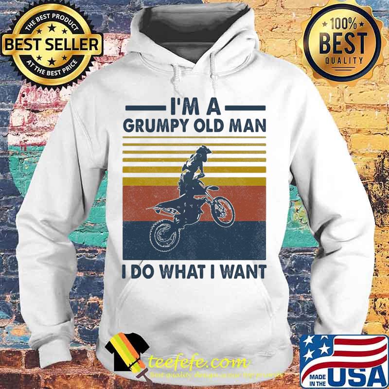Motocross player i'm a grumpy old man i do what i want vintage retro s Hoodie Motocross player i'm a grumpy old man i do what i want vintage retro s Hoodie