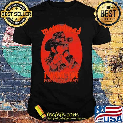 Motorhead band lemmy i want you for metal army shirt