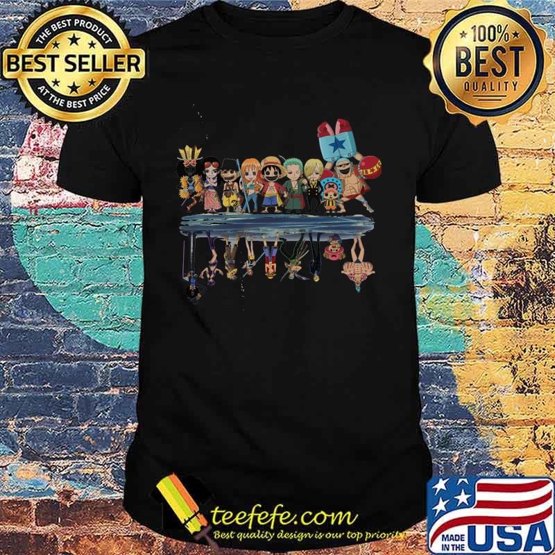 Naruto characters chibi water reflection shirt