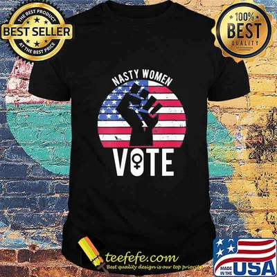 Nasty women vote 2020 black lives matter american flag independence day vintage retro shirt