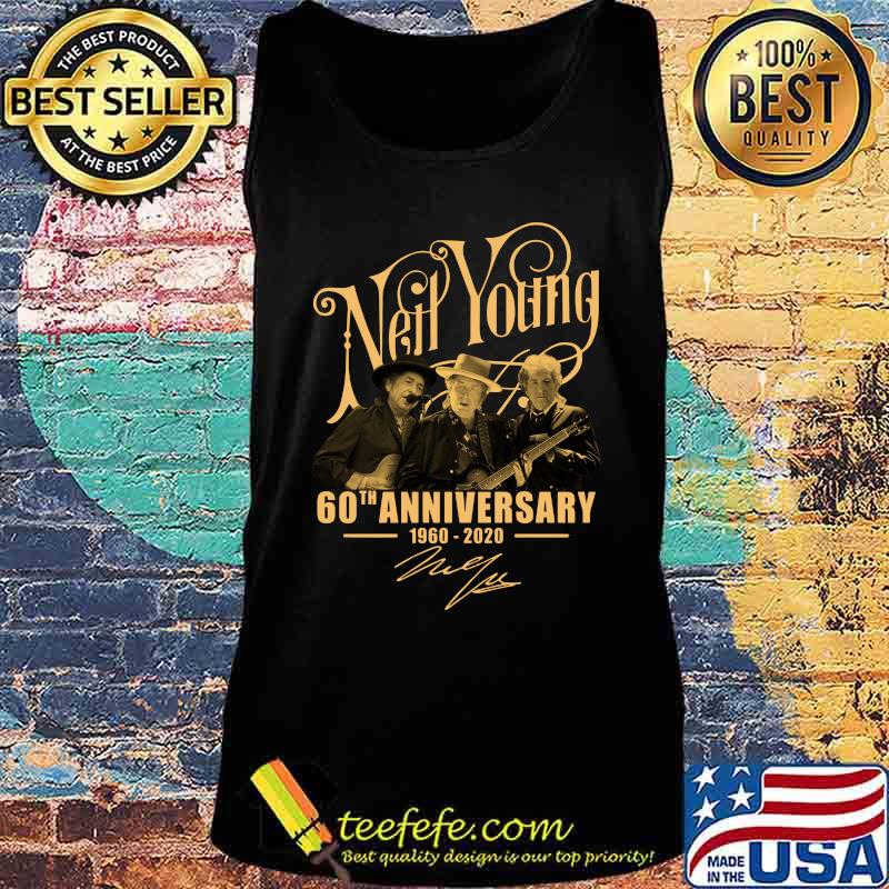 Neil young 60th anniversary 1960 2020 signatures s Tank top Neil young 60th anniversary 1960 2020 signatures s Tank top