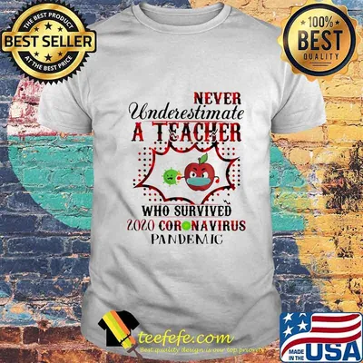 Never underestimate a teacher who survived 2020 coronavirus pandemic apple mask shirt