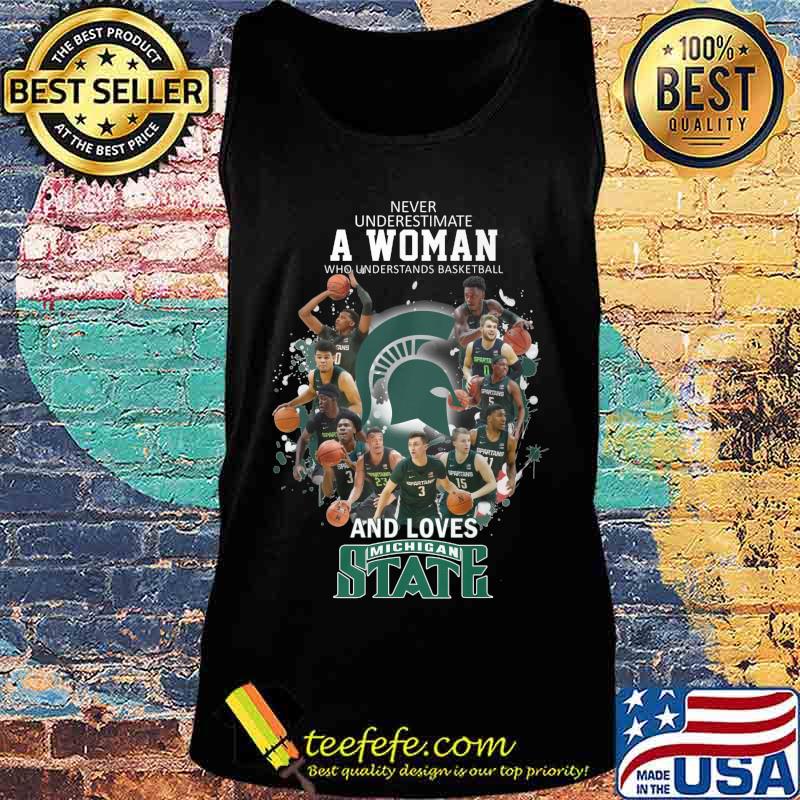 Never underestimate a woman who understands baseball and loves michigan state s Tank top Never underestimate a woman who understands baseball and loves michigan state s Tank top