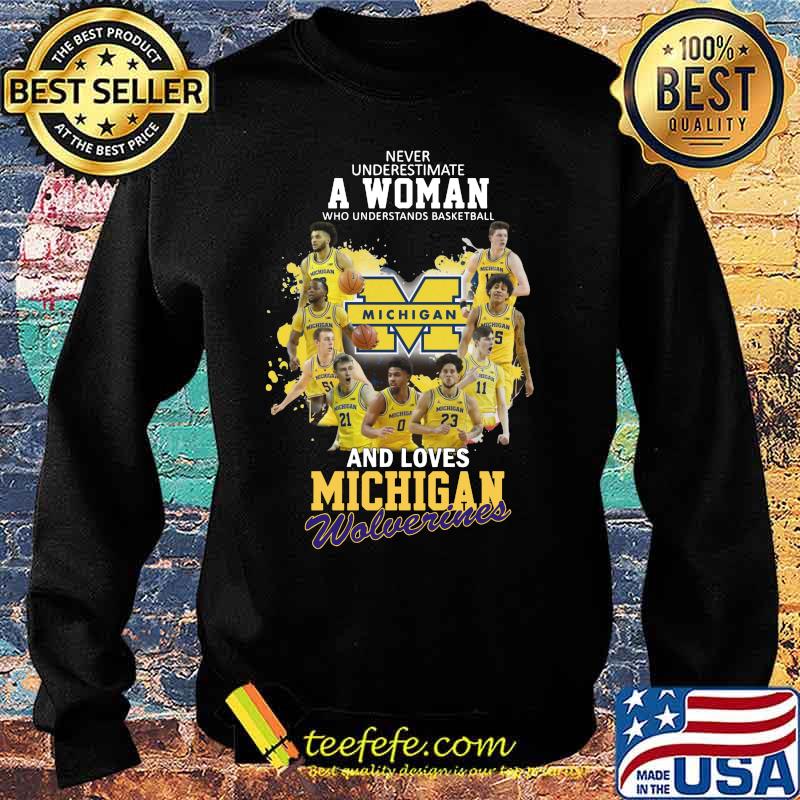 Never underestimate a woman who understands baseball and loves michigan wolverines s Sweater Never underestimate a woman who understands baseball and loves michigan wolverines s Sweater