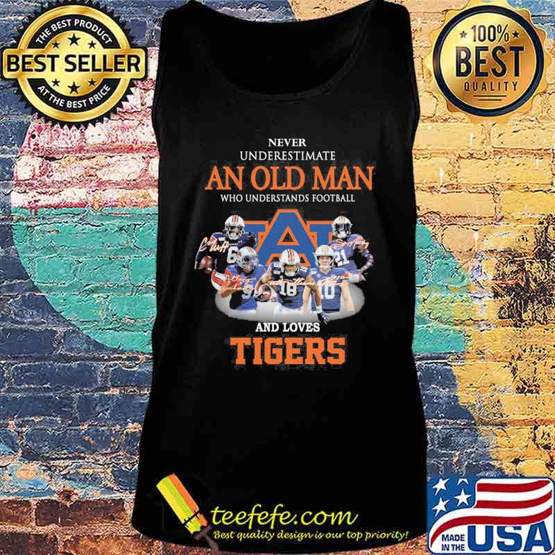 Never underestimate a woman who understands football and loves auburn tigers signatures s Tank top Never underestimate a woman who understands football and loves auburn tigers signatures s Tank top