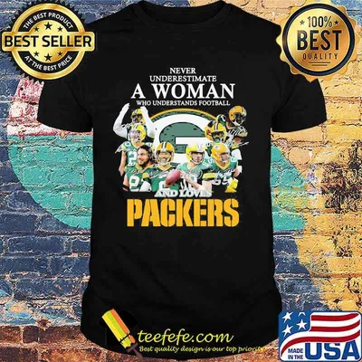 Never underestimate a woman who understands football and loves green bay packers signatures shirt