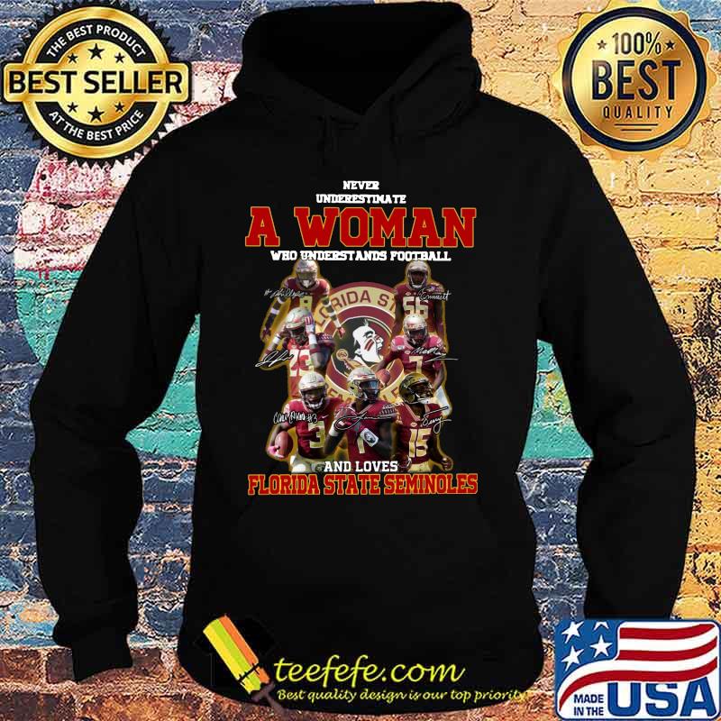 Never underestimate an old woman who understands football and florida state seminoles signatures s Hoodie Never underestimate an old woman who understands football and florida state seminoles signatures s Hoodie
