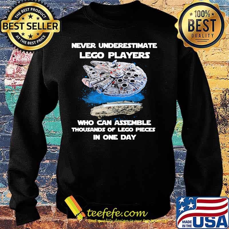 Never underestimate lego players who can assemble thousand of lego pieces in one day logo s Sweater Never underestimate lego players who can assemble thousand of lego pieces in one day logo s Sweater