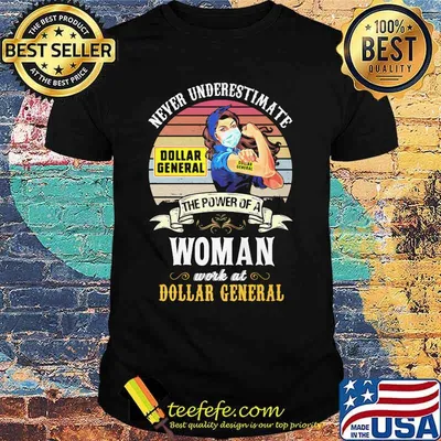 Never underestimate the power of a woman work at dollar general vintage retro mask shirt