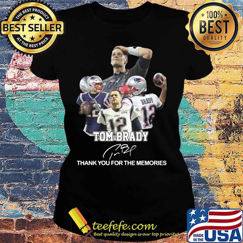 New england patriots tom brady thank you for the memories signature s Ladies tee New england patriots tom brady thank you for the memories signature s Ladies tee