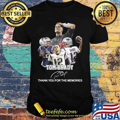 New england patriots tom brady thank you for the memories signature shirt