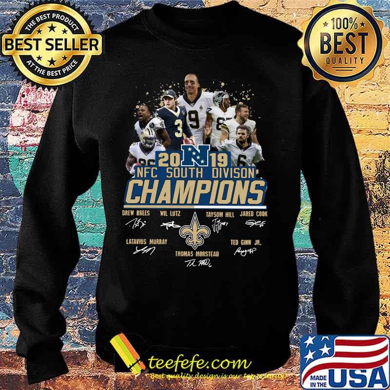 New orleans saints 2019 nfc south division champions signatures s Sweater New orleans saints 2019 nfc south division champions signatures s Sweater