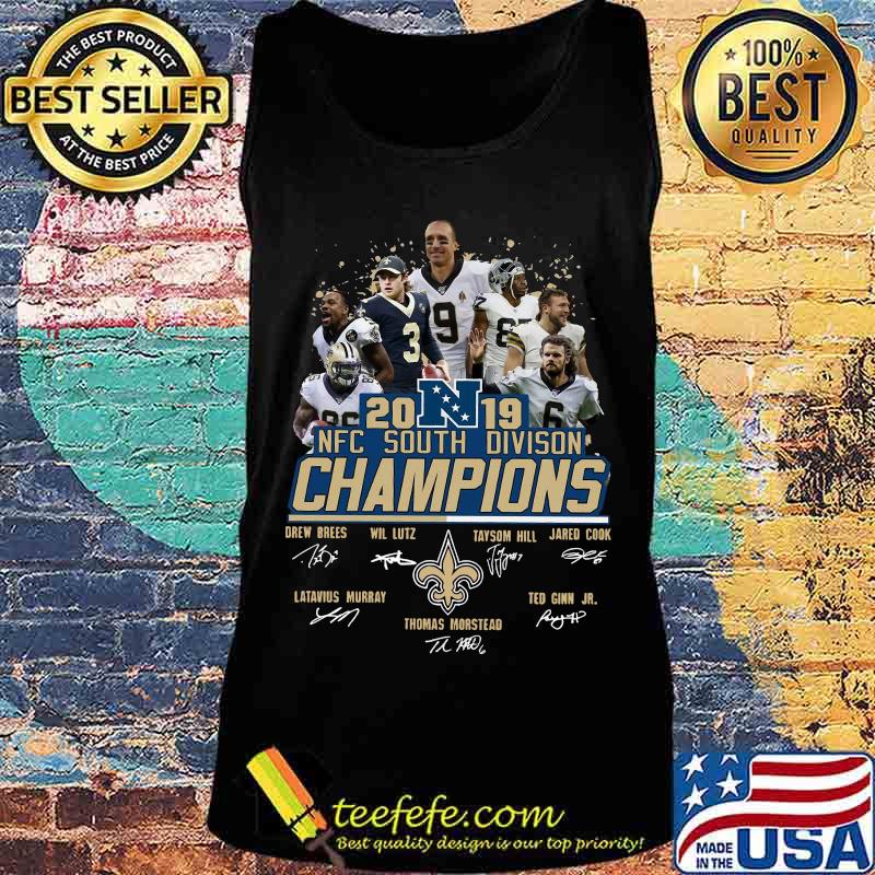 New orleans saints 2019 nfc south division champions signatures s Tank top New orleans saints 2019 nfc south division champions signatures s Tank top