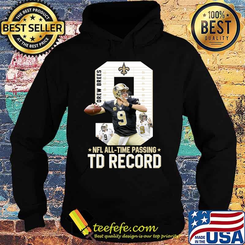 New orleans saints 9 drew brees nfl all time passing td record s Hoodie New orleans saints 9 drew brees nfl all time passing td record s Hoodie