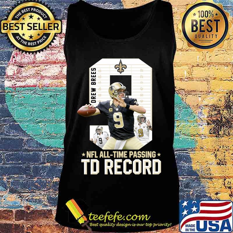 New orleans saints 9 drew brees nfl all time passing td record s Tank top New orleans saints 9 drew brees nfl all time passing td record s Tank top