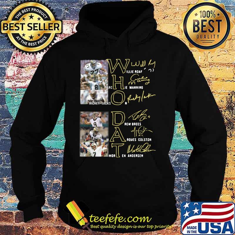 New orleans saints who dat football signature s Hoodie New orleans saints who dat football signature s Hoodie