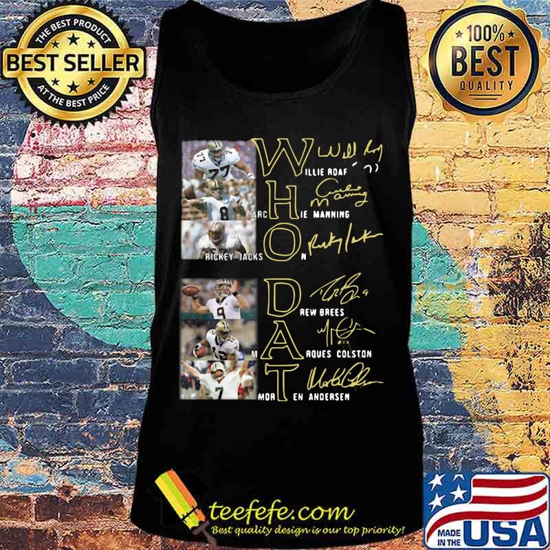 New orleans saints who dat football signature s Tank top New orleans saints who dat football signature s Tank top