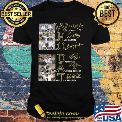 New orleans saints who dat football signature shirt