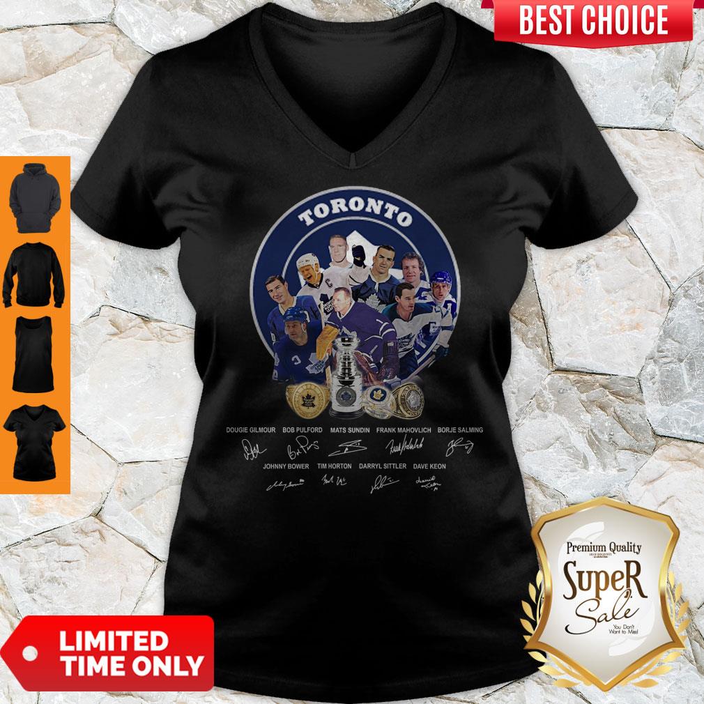Nice Toronto Maple Leafs Hockey Team Players Signatures Shirt