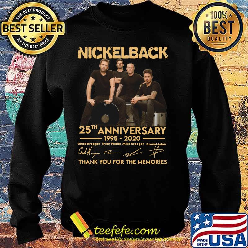 Nickelback 25th anniversary 1995 2020 thank you for the memories signatures s Sweater Nickelback 25th anniversary 1995 2020 thank you for the memories signatures s Sweater