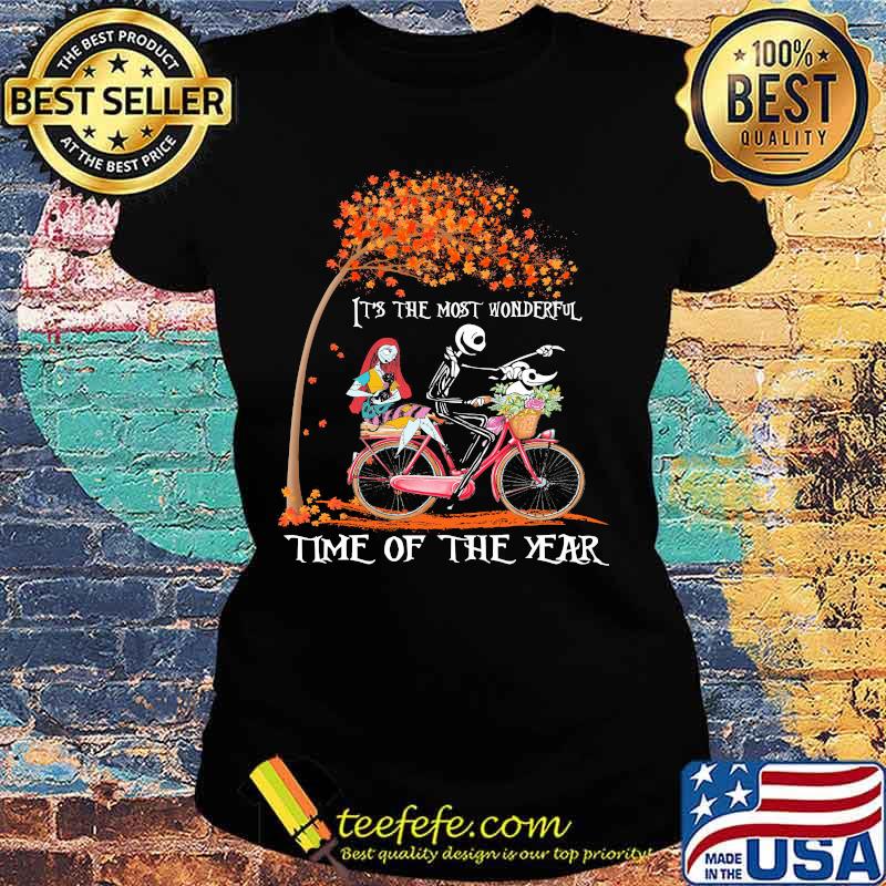 Nightmare riding bicycle it's the most wonderful time of the year leaves tree s Ladies tee Nightmare riding bicycle it's the most wonderful time of the year leaves tree s Ladies tee