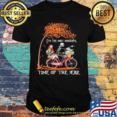 Nightmare riding bicycle it's the most wonderful time of the year leaves tree shirt