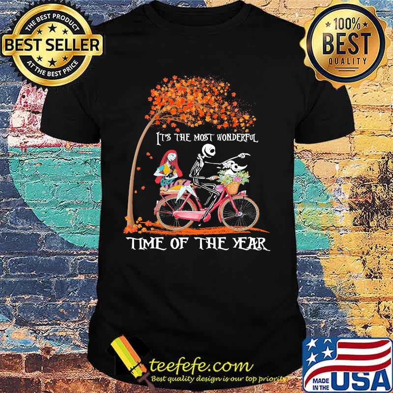 Nightmare riding bicycle it's the most wonderful time of the year leaves tree shirt