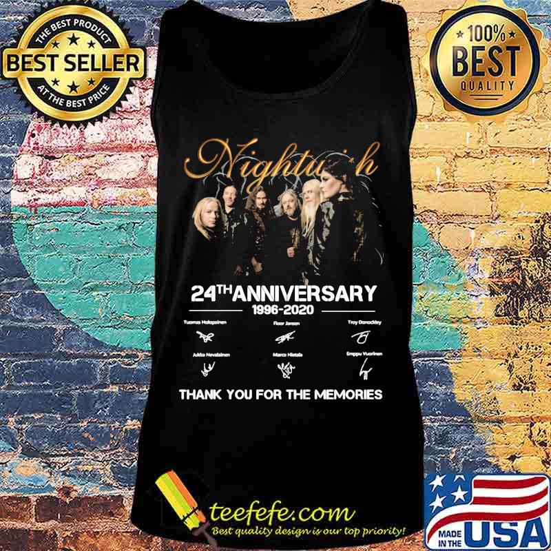 Nightwish 24th anniversary 1996 2020 thank you for the memories signatures s Tank top Nightwish 24th anniversary 1996 2020 thank you for the memories signatures s Tank top