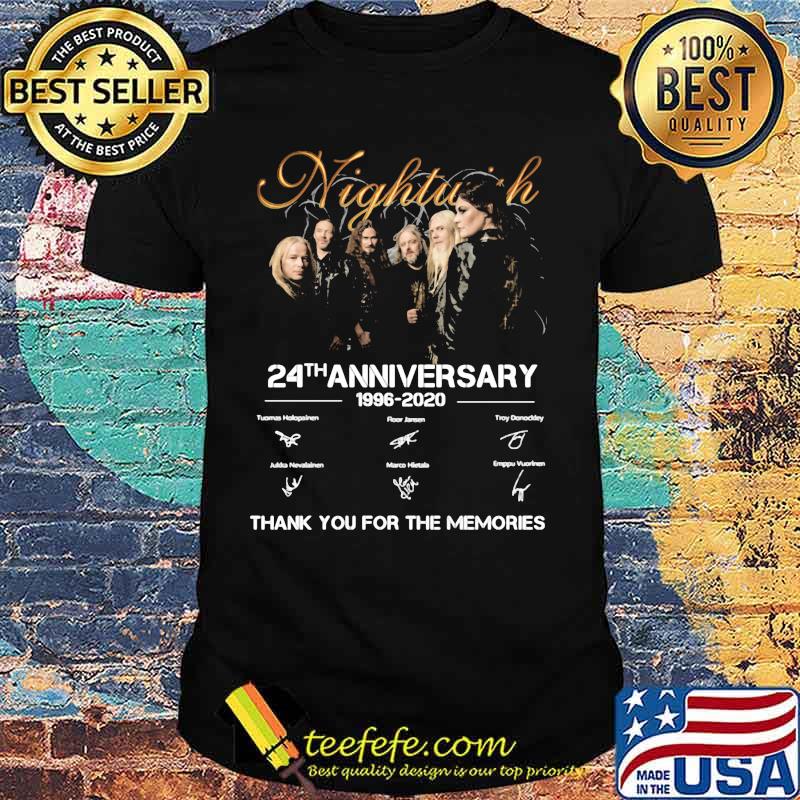 Nightwish 24th anniversary 1996 2020 thank you for the memories signatures shirt