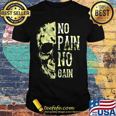 No Pain No Gain Viking Skull Shirt