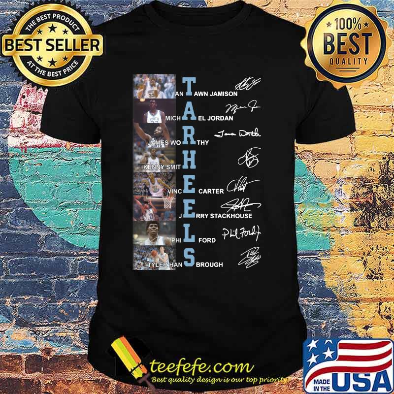 North carolina tar heels basketball players signatures shirt North carolina tar heels basketball players signatures shirt
