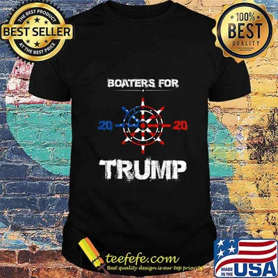 Novelty Election Slogan Boaters For Trump 2020 America Flag shirt