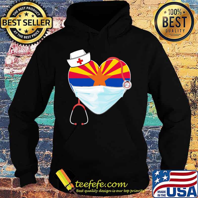 Nurse arizona stethoscope flag heart mask s Hoodie Nurse arizona stethoscope flag heart mask s Hoodie