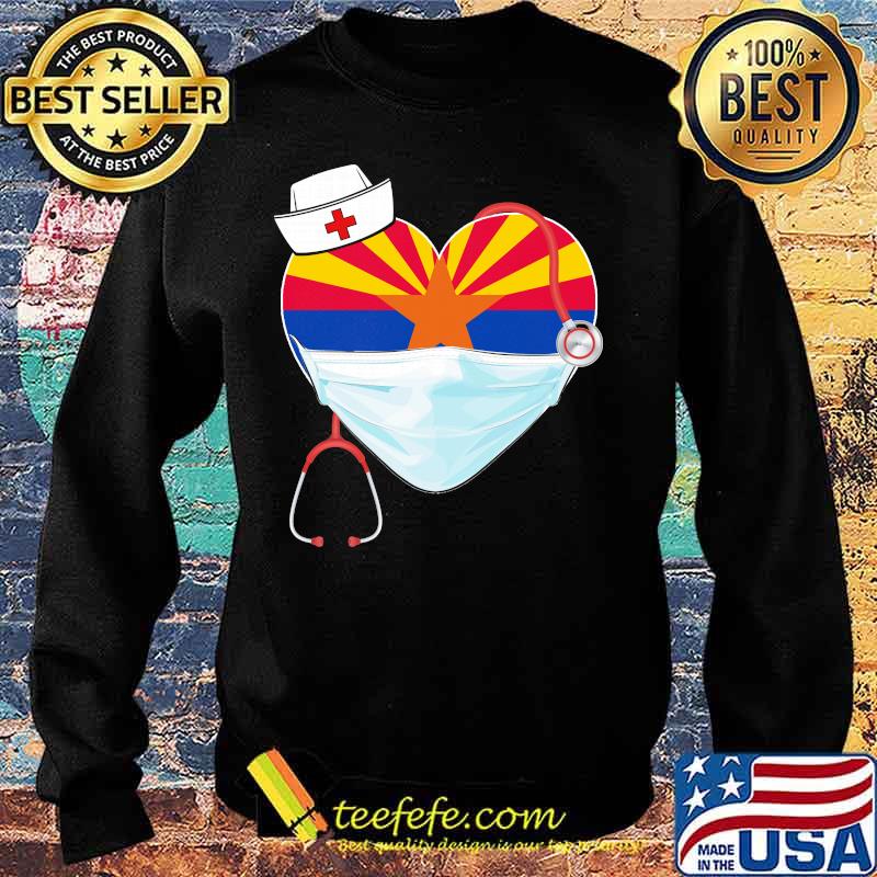 Nurse arizona stethoscope flag heart mask s Sweater Nurse arizona stethoscope flag heart mask s Sweater