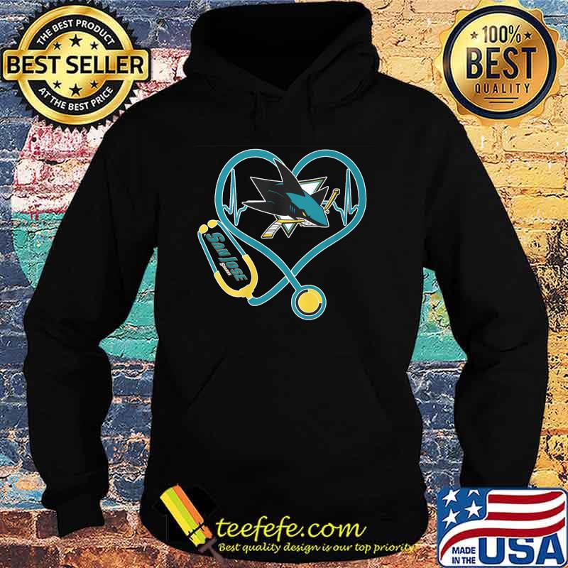 Nurse stethoscope san jose sharks heartbeat s Hoodie Nurse stethoscope san jose sharks heartbeat s Hoodie