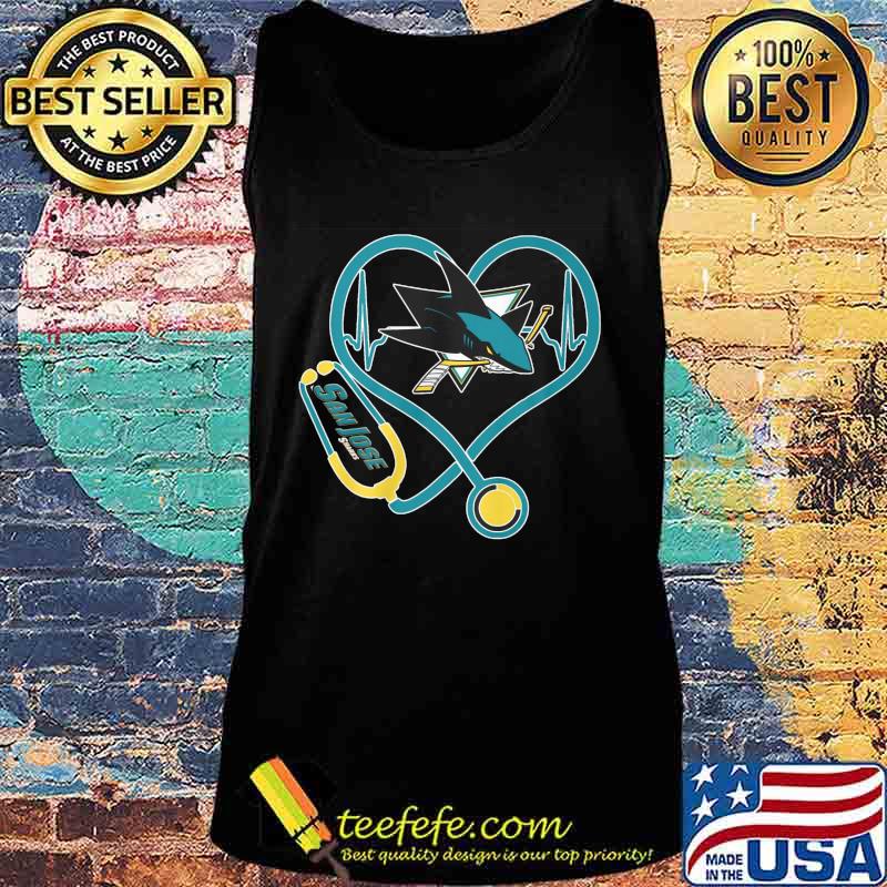 Nurse stethoscope san jose sharks heartbeat s Tank top Nurse stethoscope san jose sharks heartbeat s Tank top