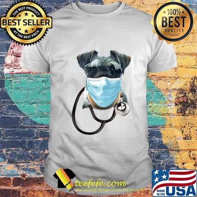 Nurse yorkie dog mask shirt