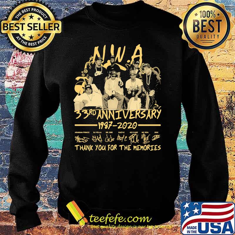Nwa 33rd anniversary 1987 2020 thank you for the memories signatures s Sweater Nwa 33rd anniversary 1987 2020 thank you for the memories signatures s Sweater