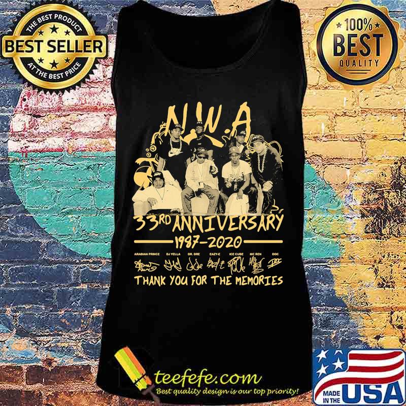 Nwa 33rd anniversary 1987 2020 thank you for the memories signatures s Tank top Nwa 33rd anniversary 1987 2020 thank you for the memories signatures s Tank top