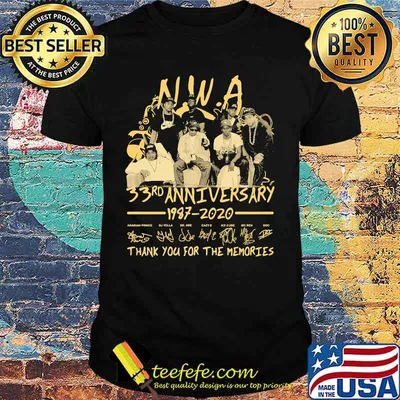 Nwa 33rd anniversary 1987 2020 thank you for the memories signatures shirt