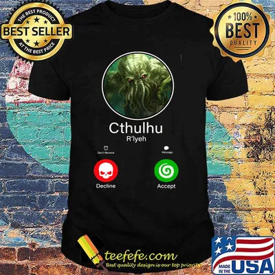 Octopus cthulhu r'lyeh calling decline accent shirt