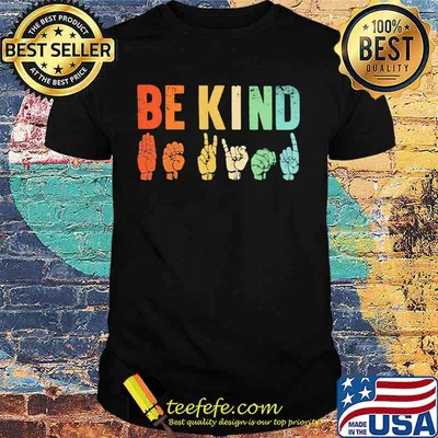 Official Be Kind Sign Language Shirt