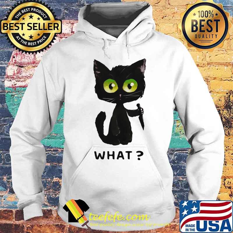 Official Black Cat What Murderous Cat With Knife s Hoodie Official Black Cat What Murderous Cat With Knife s Hoodie