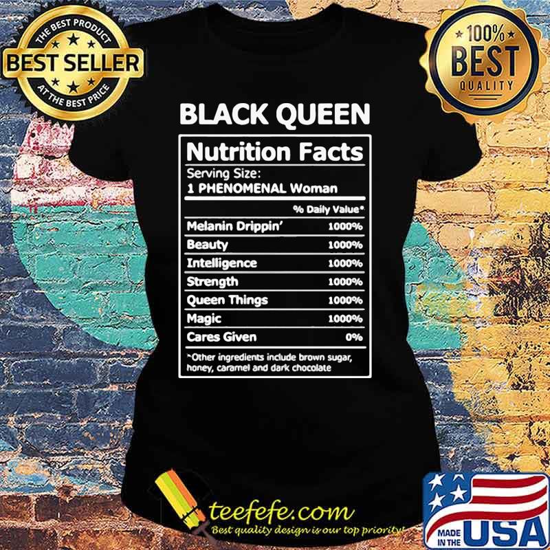 Official Black Queen Nutrition Facts Shirt Ladies tee Official Black Queen Nutrition Facts Shirt Ladies tee