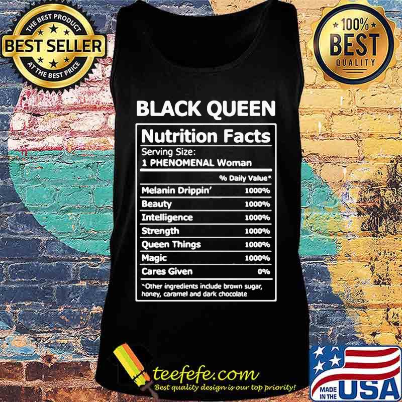 Official Black Queen Nutrition Facts Shirt Tank top Official Black Queen Nutrition Facts Shirt Tank top